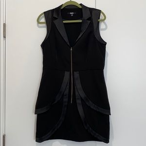 ASOS black mini tuxedo dress